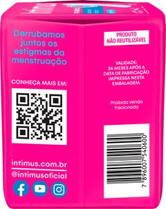 ABSORVENTE INTIMUS GEL SUAVE SEM ABAS 8UN