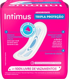 ABSORVENTE INTIMUS GEL SUAVE SEM ABAS 8UN