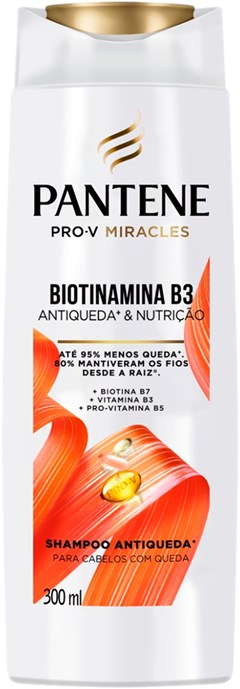 SHAMPOO PANTENE 300ML ANTQUEDA B3 BIOTINAMINA