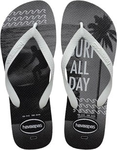 SANDÁLIA HAVAIANAS TOP ATHLETIC CINZA AÇO/PRETO/BRANCO 41/42