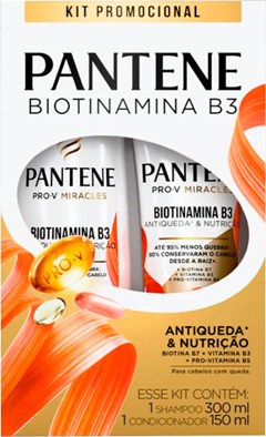 SHAMPOO 300ML+CONDICIONADOR 150ML PANTENE ANT QUEDA B3