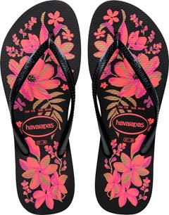SANDÁLIA HAVAIANAS SLIM ORGANIC PTO/CINZA 39/40