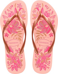 SANDÁLIA HAVAIANAS SLIM ORGANIC ROSA/DOURADO 39/40