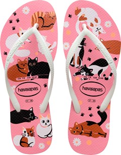 SANDÁLIA HAVAIANAS SLIM PETS ROSA CHIFFON 39/40