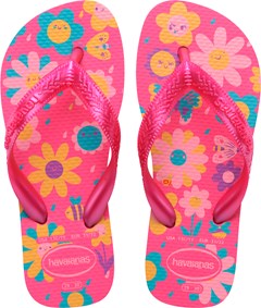 SANDÁLIA HAVAIANAS KIDS FLORES ROSA FLUX 29/30