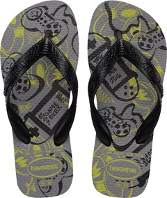 SANDÁLIA HAVAIANAS KIDS ATHLETIC CINZA AÇO 31/32