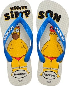 SANDÁLIA HAVAIANAS SIMPSONS BRANCO AZUL 39/40