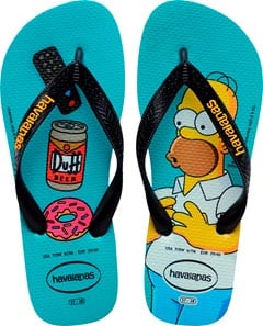 SANDÁLIA HAVAIANAS SIMPSONS AZUL/PRETO 39/40
