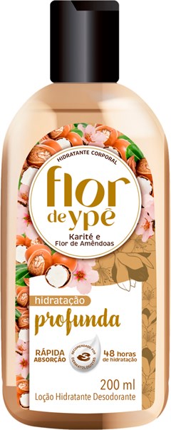 LOÇÃO HIDRATANTE FLOR DE YPÊ 200ML KARITÉ E FLOR AMÊNDOAS