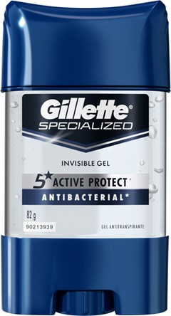 DESODORANTE GEL GILLETE 82G CLEAR ANTIBACTERIAL