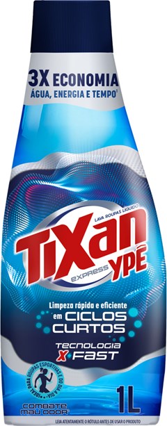 SABAO LIQUIDO TIXAN 1LT EXPRESS CICLO RAPIDO COMBATE MAU ODOR