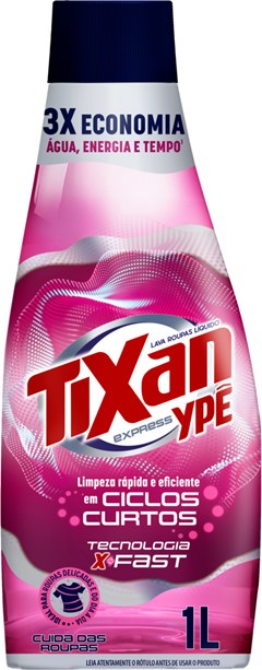 SABAO LIQUIDO TIXAN 1LT EXPRESS CICLO RAPIDO CUIDA DAS ROUPAS