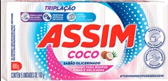 SABÃO  PEDAÇO ASSIM 160G COCO