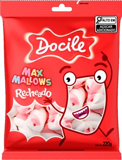 MARSHMALLOW DOCILE 220G TWIST ROSA E BRANCO