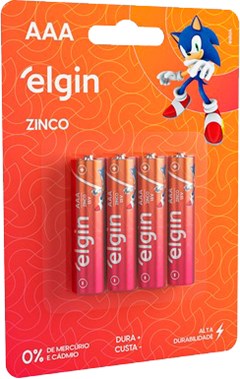 PILHA ELGIN ZINCO AAA PALITO BLISTER
