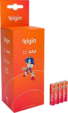 PILHA ELGIN ZINCO AAA PALITO TUBO