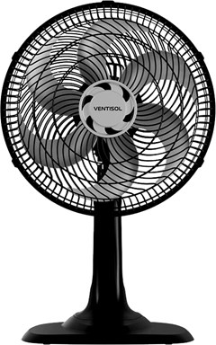 VENTILADOR VENTISOL 30 CENTIMETROS TURBO 6 PAS PRETO 220 VOLTS