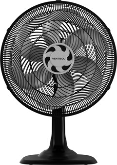 VENTILADOR VENTISOL 40 CENTIMETROS TURBO 6 PAS PRETO 220 VOLTS