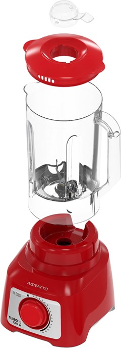 LIQUIDIFICADOR AGRATTO TURBO 15 VELOCIDADES VERMELHO 3,2 LITROS 1200 WATTS 220 VOLTS