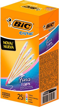 CANETA BIC FINA FASHION SORTIDA