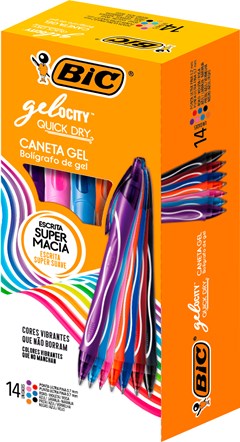 CANETA BIC GELOCITY QUICK DRY COLORS