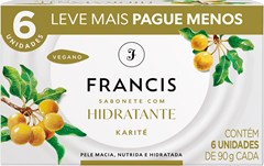 SABONETE FRANCIS HIDRATANTE 90G LEVE MAIS PAGUE MENOS BEGE -  KARITÉ