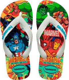 SANDÁLIA HAVAIANAS KIDS TOP MARVEL II BCO/AZ 29/30