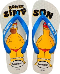 SANDÁLIA HAVAIANAS SIMPSONS BRANCO/AZUL 45/46