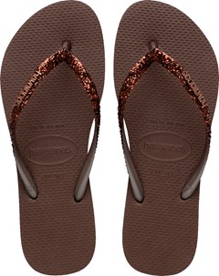 SANDÁLIA HAVAIANAS SLIM GLITTER CAFE 35/36