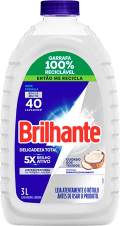 SABÃO LÍQUIDO BRILHANTE 3LT DELICADEZA TOTAL
