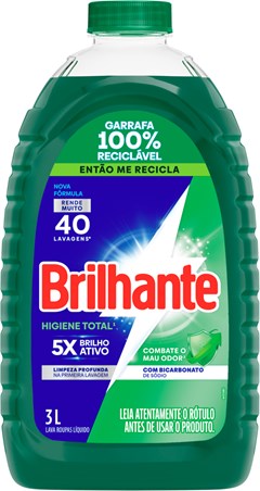 SABÃO LÍQUIDO BRILHANTE 3LT HIGIENE TOTAL