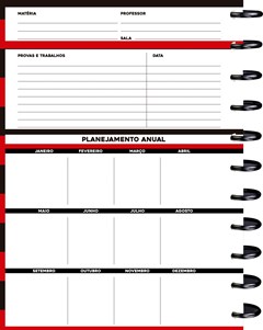 CADERNO CAPA DURA UNIVERSITARIO KIT DISC FLAMENGO PT 10M 160F