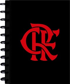 CADERNO CAPA DURA UNIVERSITARIO KIT DISC FLAMENGO PT 10M 160F