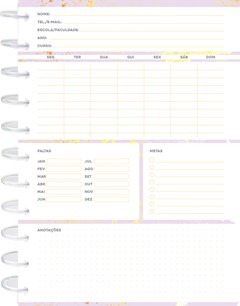 CADERNO CAPA DURA UNIVERSITARIO KIT DISC MARBLE MAJESTY 10M 160F