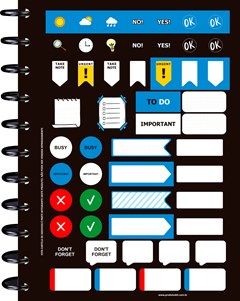 CADERNO CAPA DURA UNIVERSITARIO KIT DISC STYLUS 10M 160F