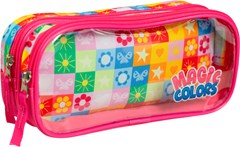 ESTOJO ESCOLAR KIT RETANGULAR INFANTIL MAGIC COLORS