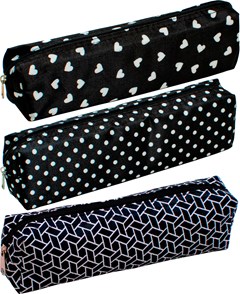 ESTOJO ESCOLAR KIT RETANGULAR BLACK AND WHITE
