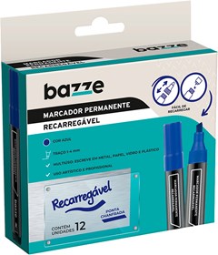 MARCADOR PERMANENTE BAZZE AZUL