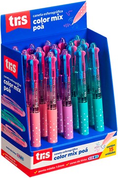 CANETA TRIS 1.0 COLORMIX POA 4CORS DP