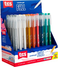 CANETA TRIS GEL FULL 0.6 8 CORES DP