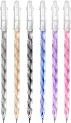 CANETA TRIS GEL SPIN 0.6 6 CORES DP