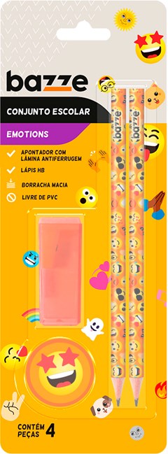 KIT ESCOLAR BAZZE EMOTION CART 4PCS