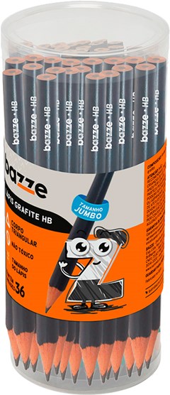 LAPIS GRAF BAZZE JUMBO 15CM POTE