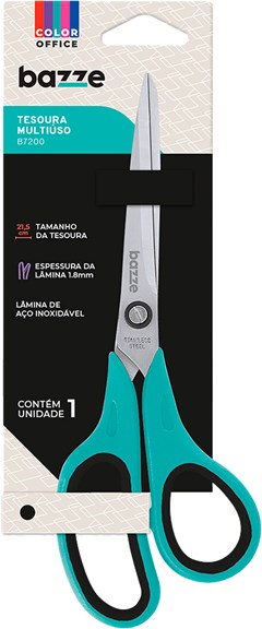 TESOURA USO GERAL BAZZE COLORS B7200C