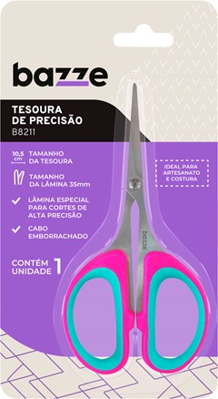 TESOURA PRECISÃO BAZZE 10,5CM CARTELA