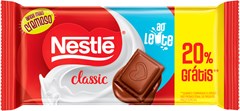 CHOCOLATE NESTLE TABLETE CLASSIC 80G AO LEITE 20% GRATIS