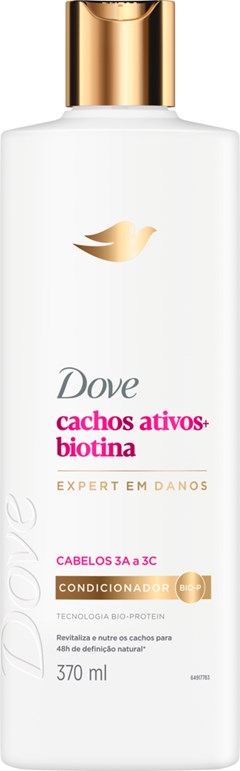 CONDICIONADOR DOVE 370ML CACHOS ATIVOS + BIOTINA