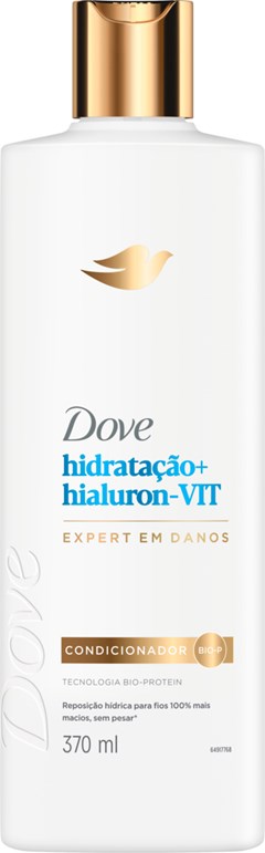 CONDICIONADOR DOVE 370ML HIDRATAÇÃO + HIALURON-VIT