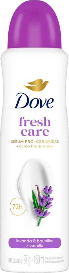 DESODORANTE AEROSOL DOVE 150ML FRESH CARE LAVANDA & BAUNILHA