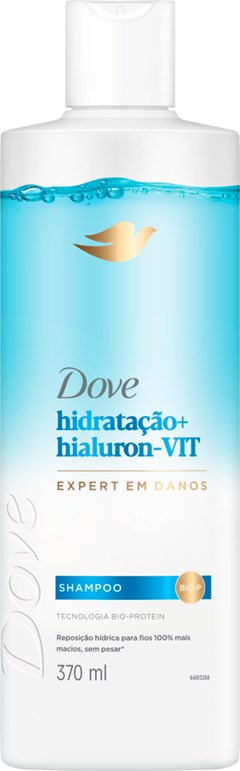 SHAMPOO DOVE 370ML HIDRATAÇÃO + HIALURON-VIT